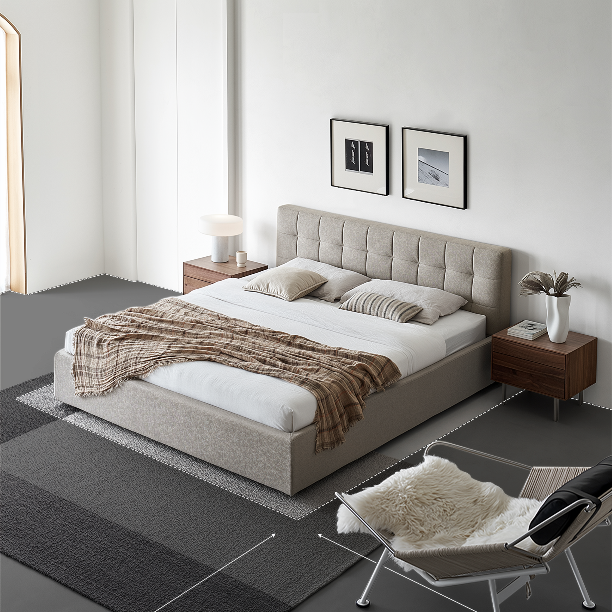 Sugar Cube Fabric Bed