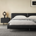 Charcoal Toast Leather Bed