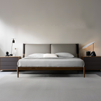 Truffle Cream Leather Bed