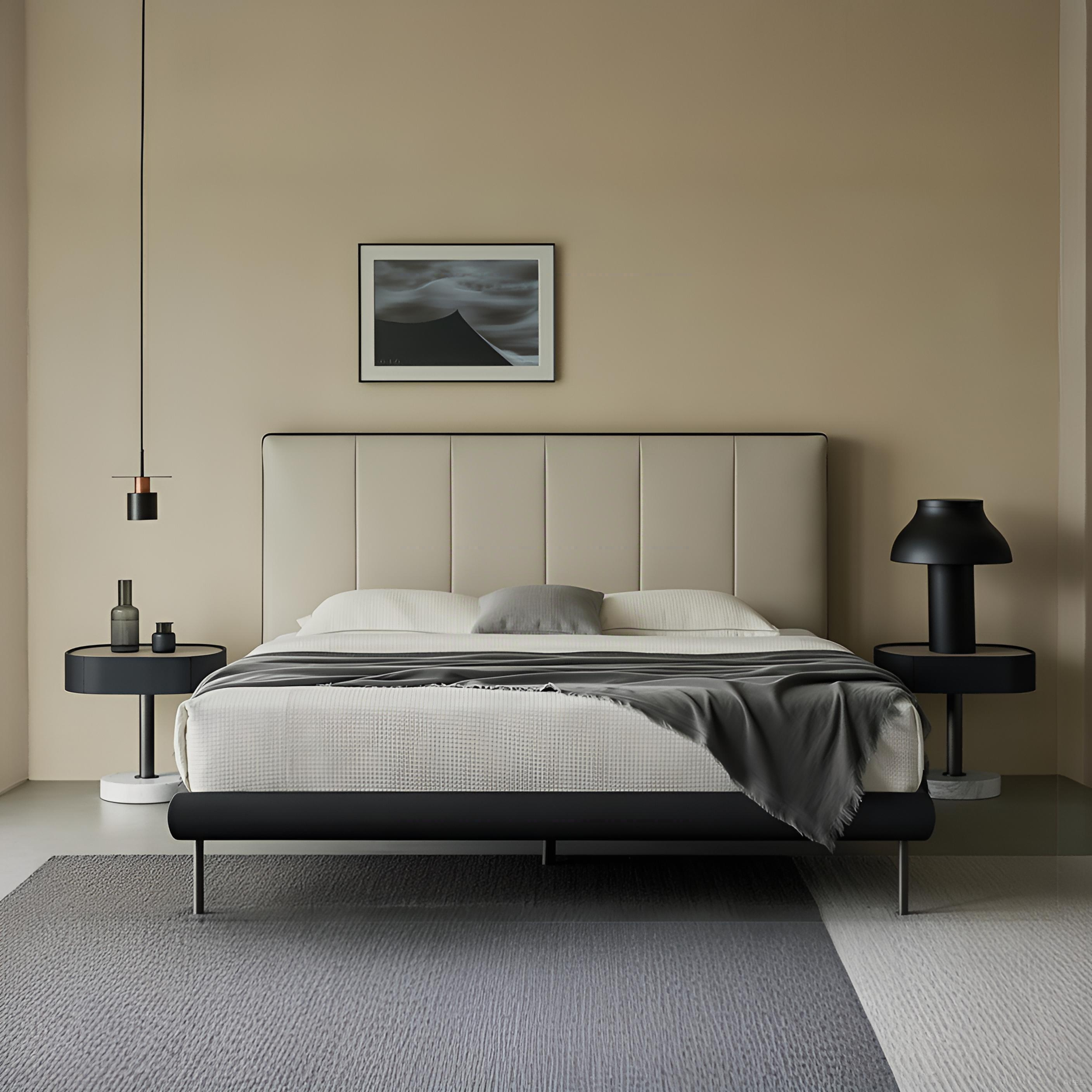 Muffin Edge Leather Bed