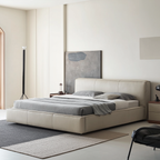 Cinnamon Leather Bed