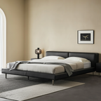 Charcoal Toast Leather Bed