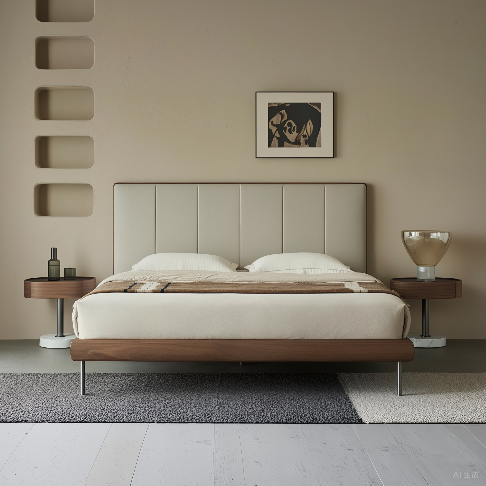 Muffin Edge Leather Bed