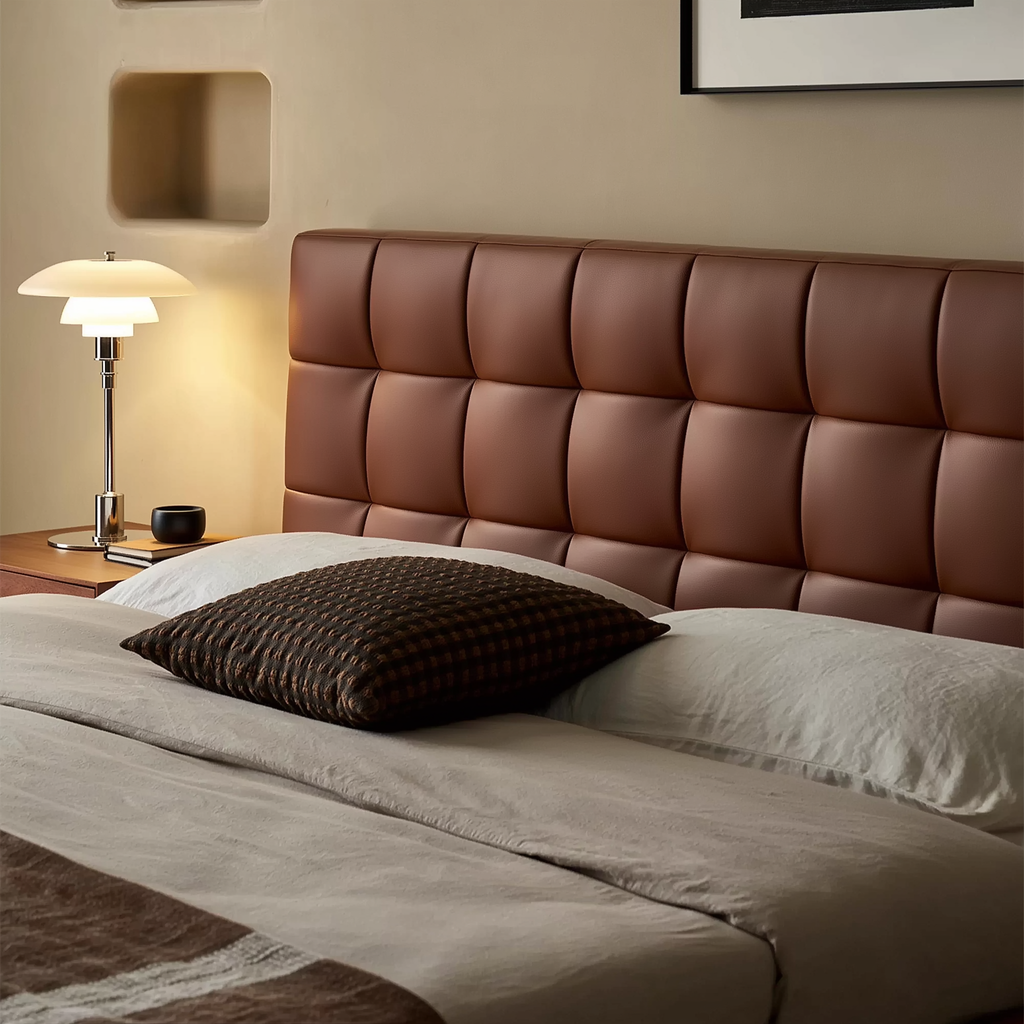 Mocha Slice Leather Bed