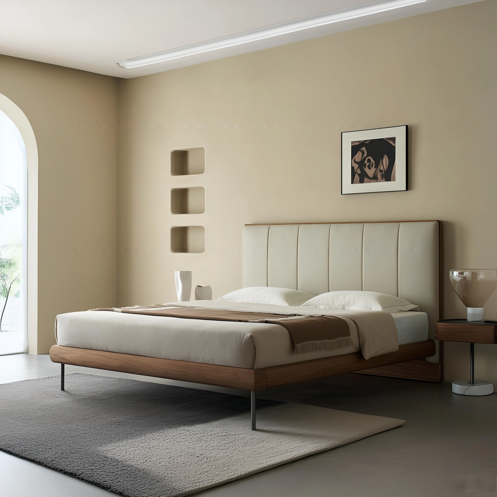 Muffin Edge Leather Bed