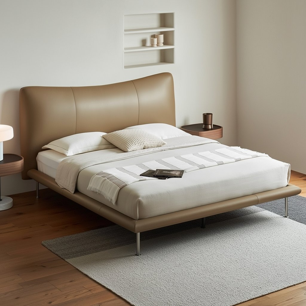 Choco Swirl Leather Bed