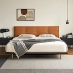 Toffee Brick Leather Bed