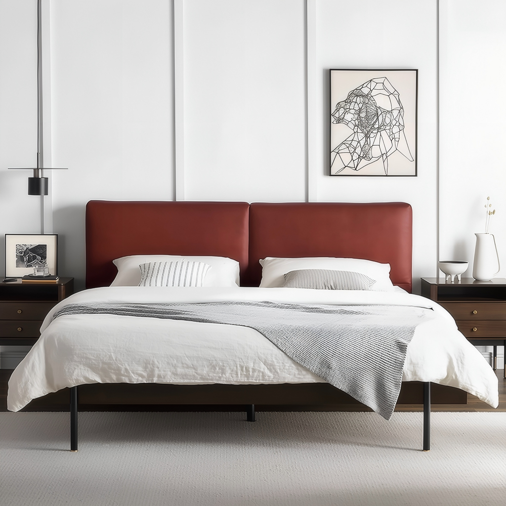 Maple Loaf Leather Bed