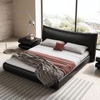 Noir Macaron Leather Bed