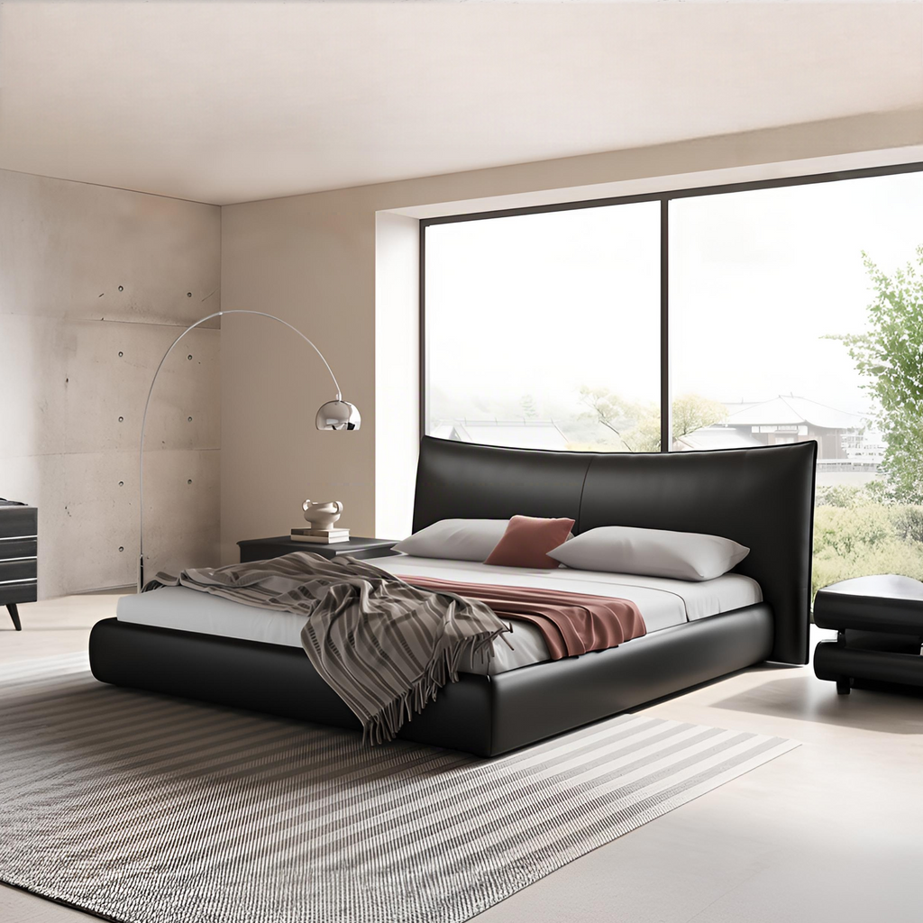 Noir Macaron Leather Bed