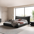 Noir Macaron Leather Bed