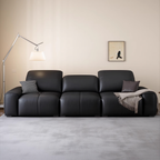 Nero Brown Recliner Leather Lounge Sofa