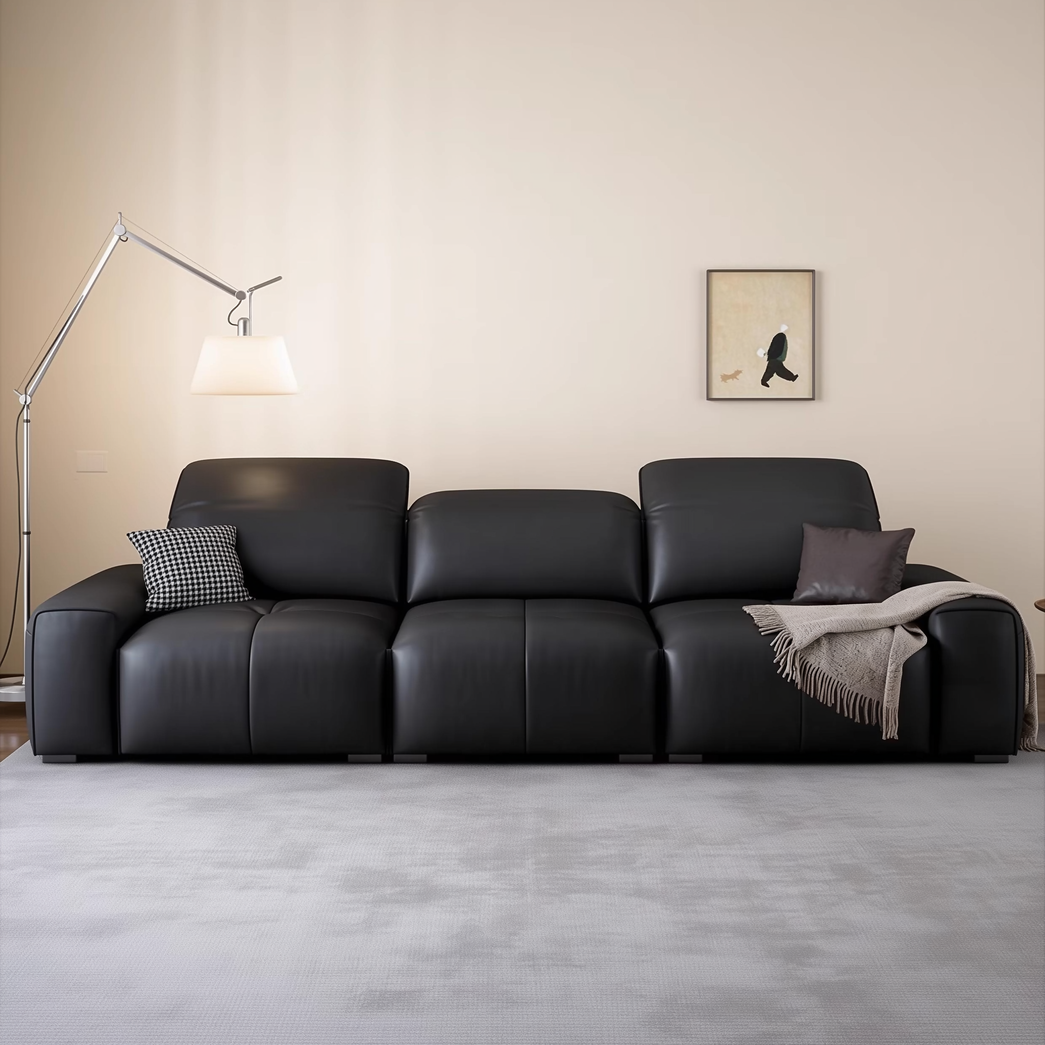 Nero Brown Recliner Leather Lounge Sofa