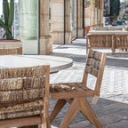Chaise de salle à manger en abaca