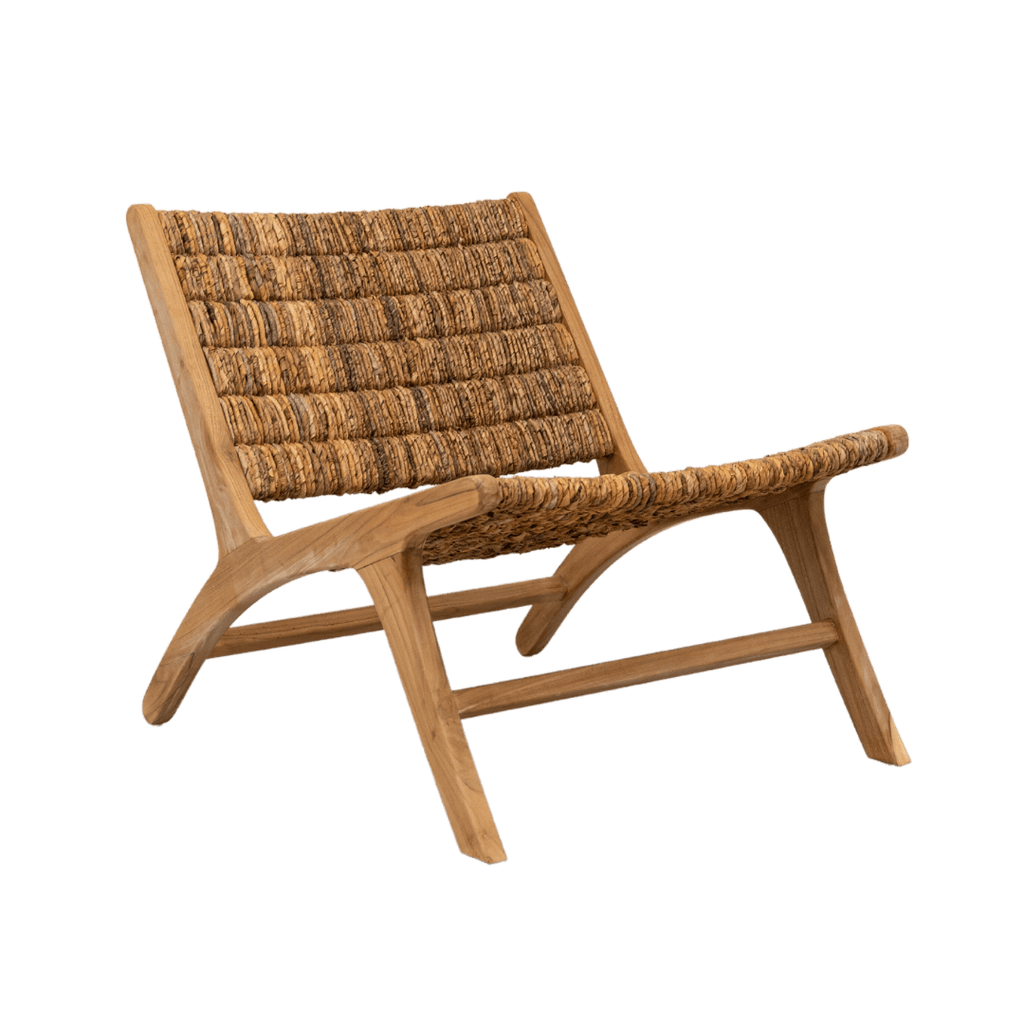 Fauteuil lounge en abaca | Naturel