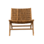 Fauteuil lounge en abaca | Naturel
