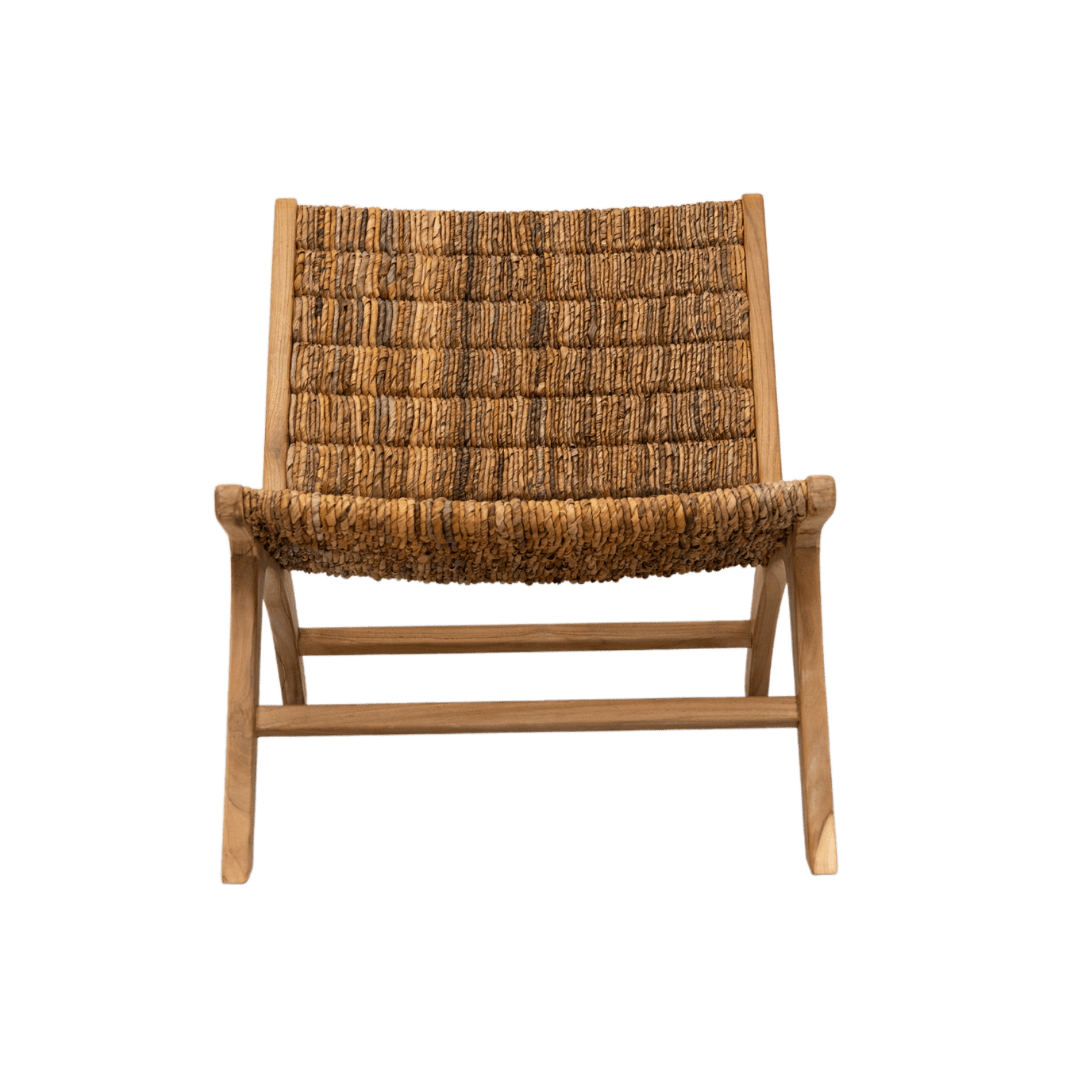 Fauteuil lounge en abaca | Naturel