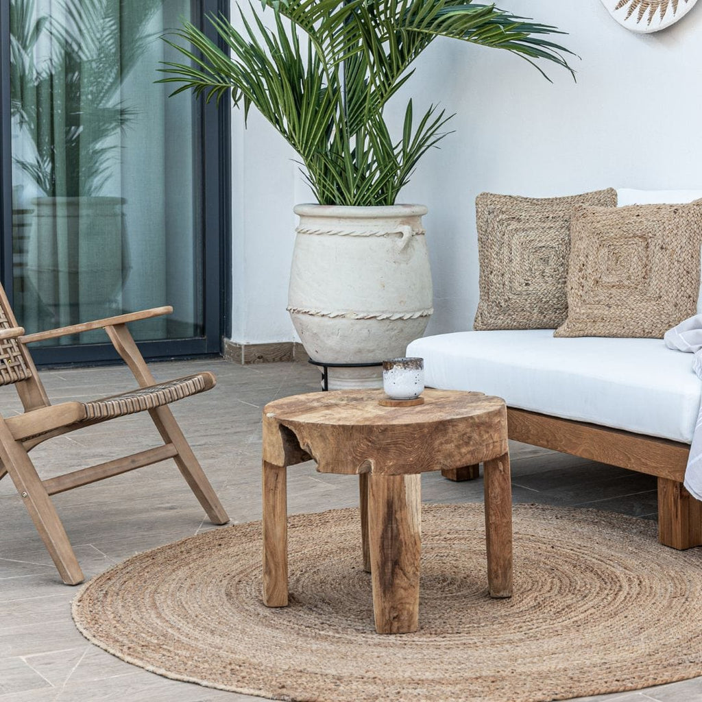 Fauteuil lounge en acacia