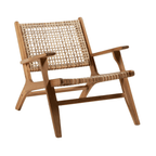 Fauteuil lounge en acacia