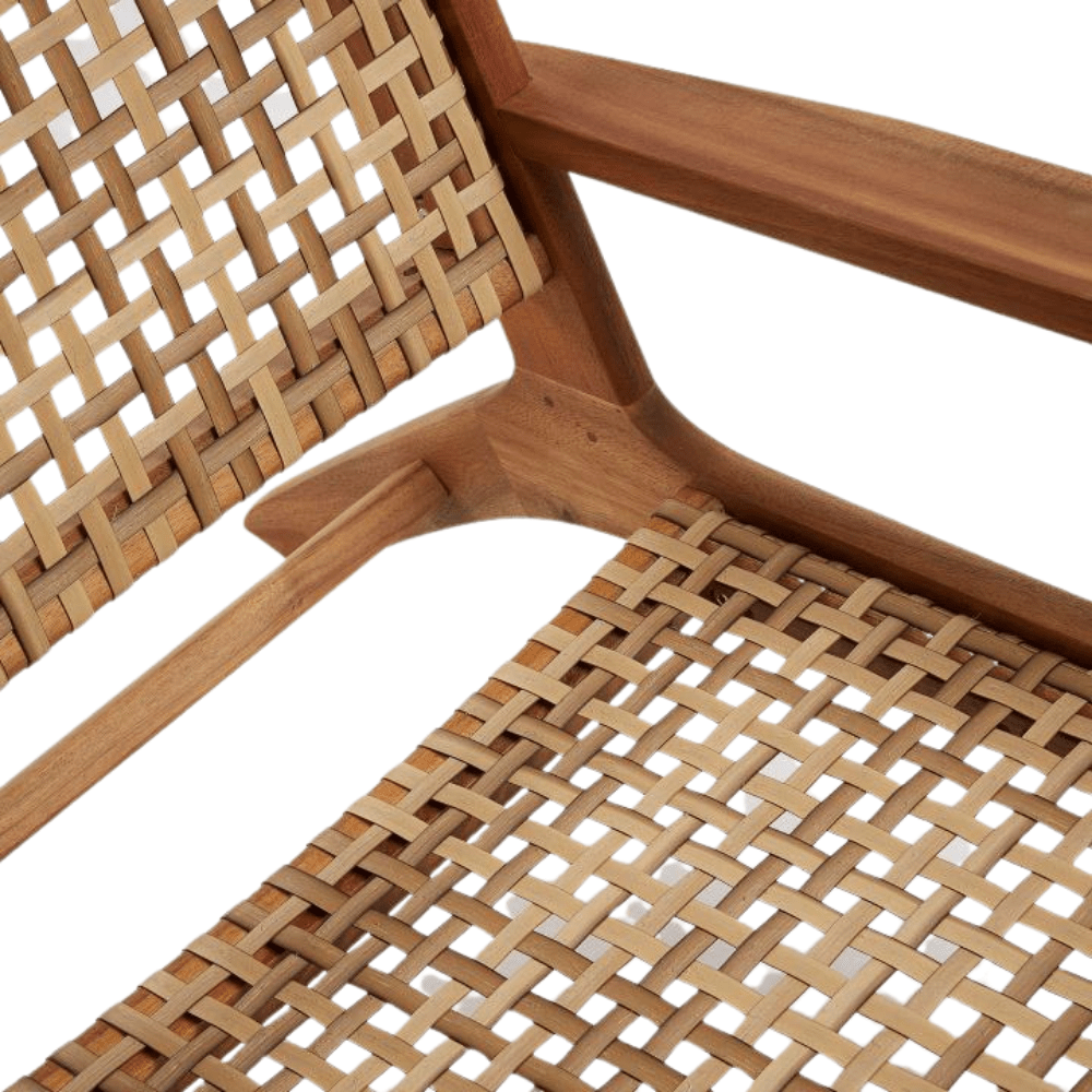 Fauteuil lounge en acacia