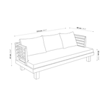 Canapé trois places Amaya | Blanc