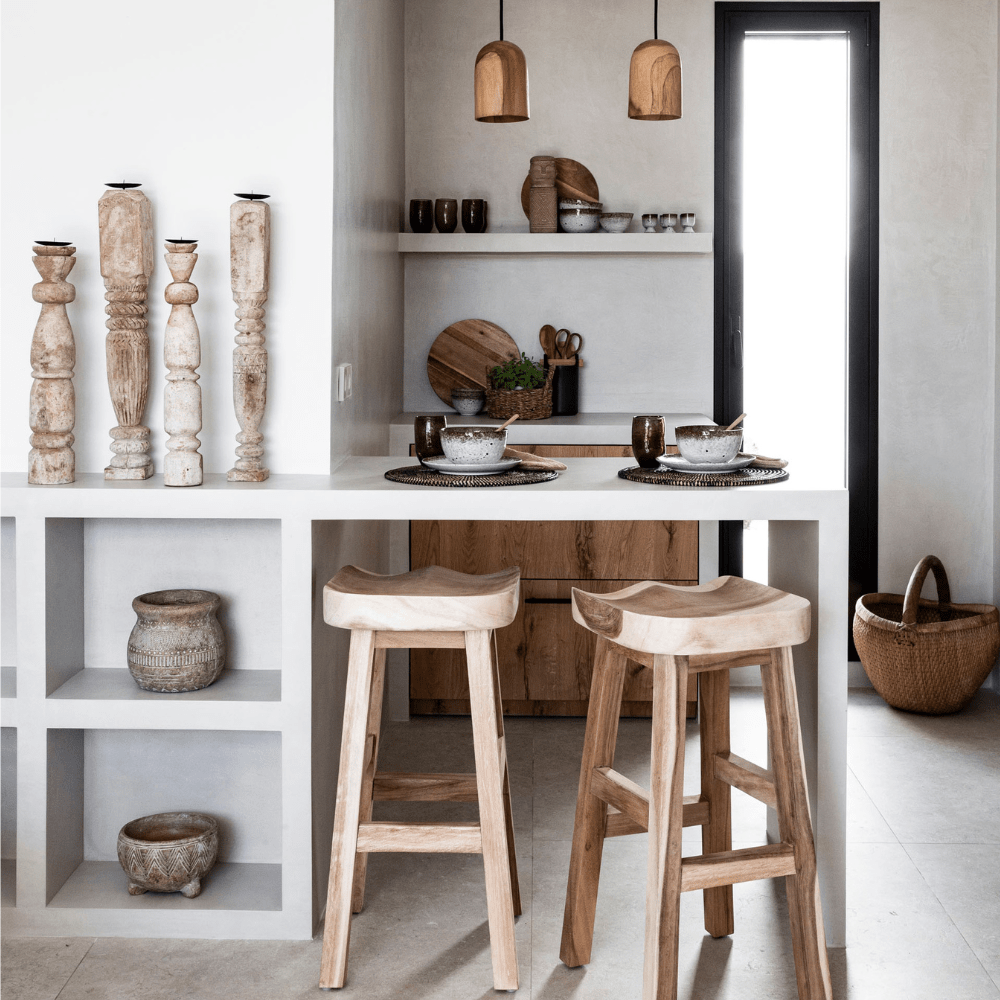 Tabouret de bar Banjar | 40 x 40 x 75 cm