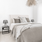 Table de chevet en rotin | Noire