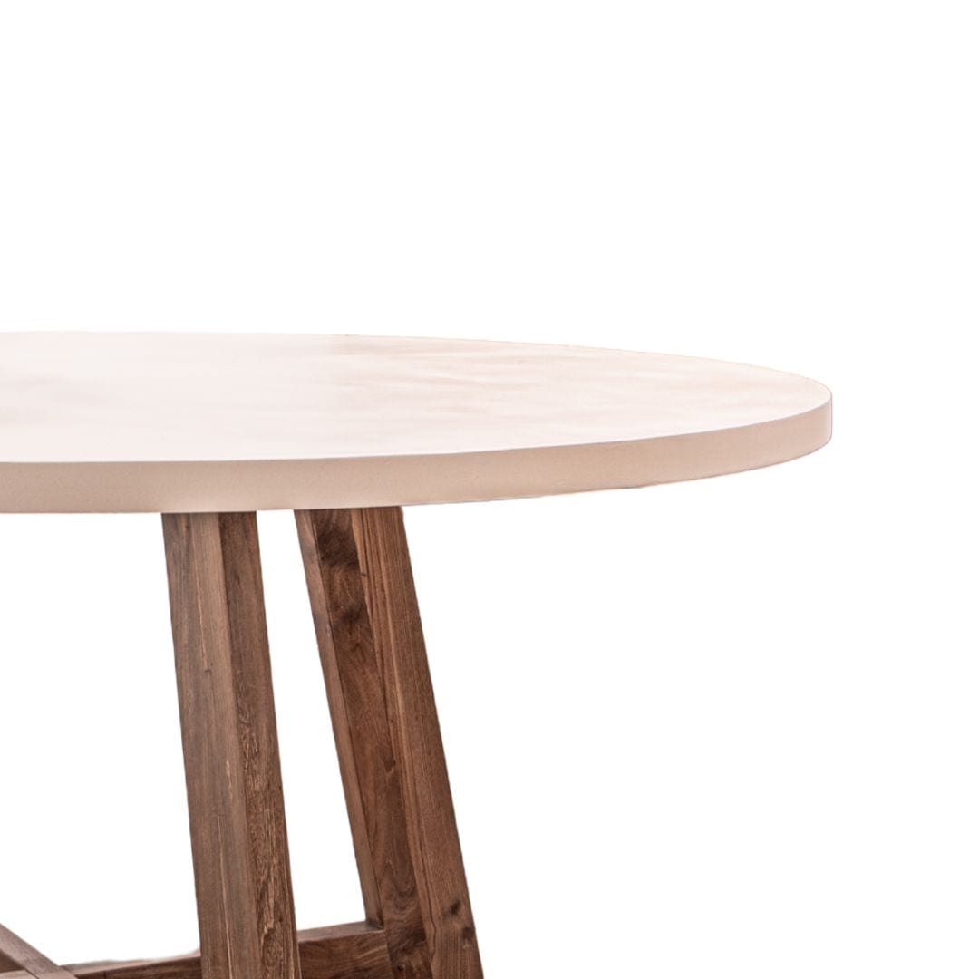 Table de salle à manger Dara en microciment | 120 cm | Sable