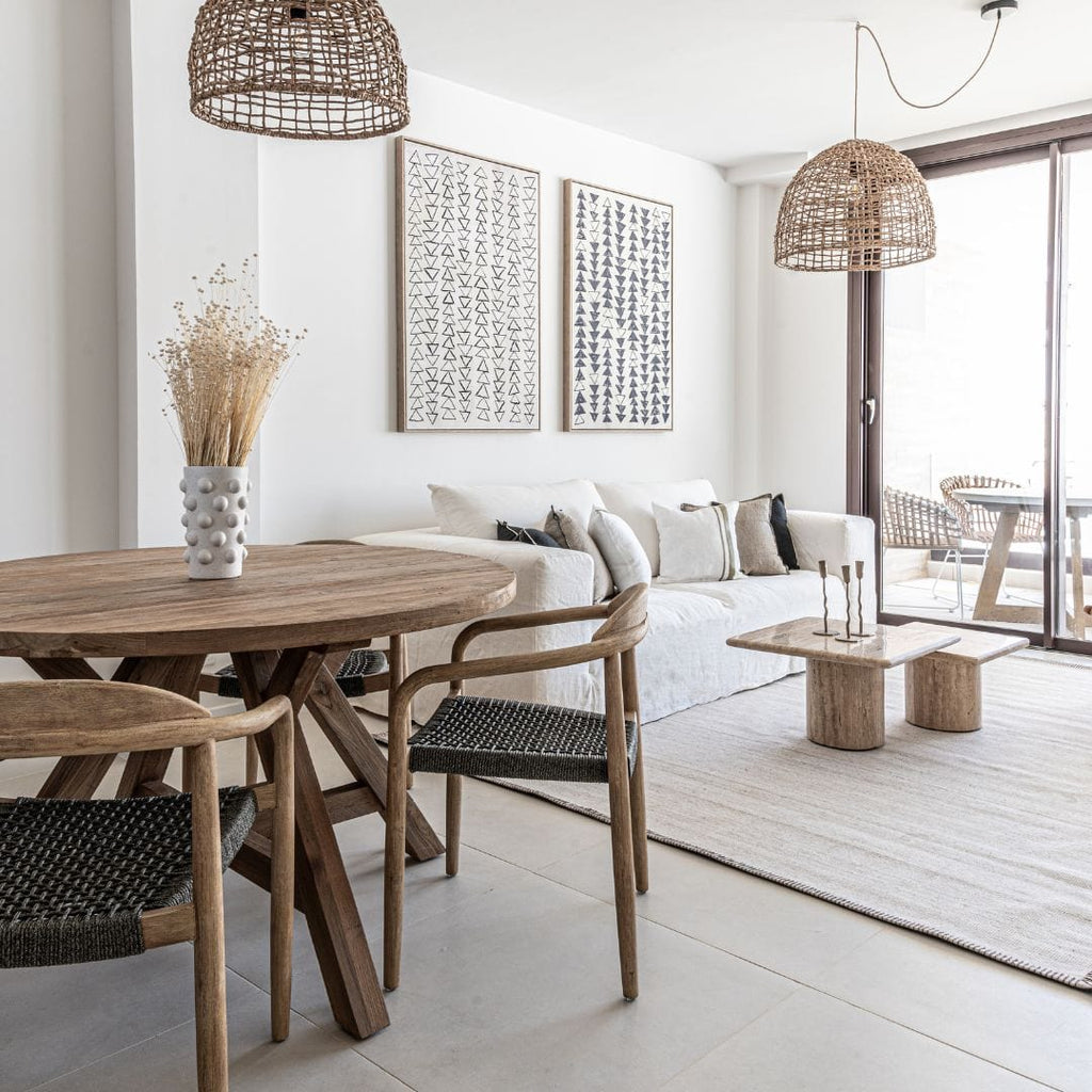 Chaise d'extérieur en eucalyptus | Grise