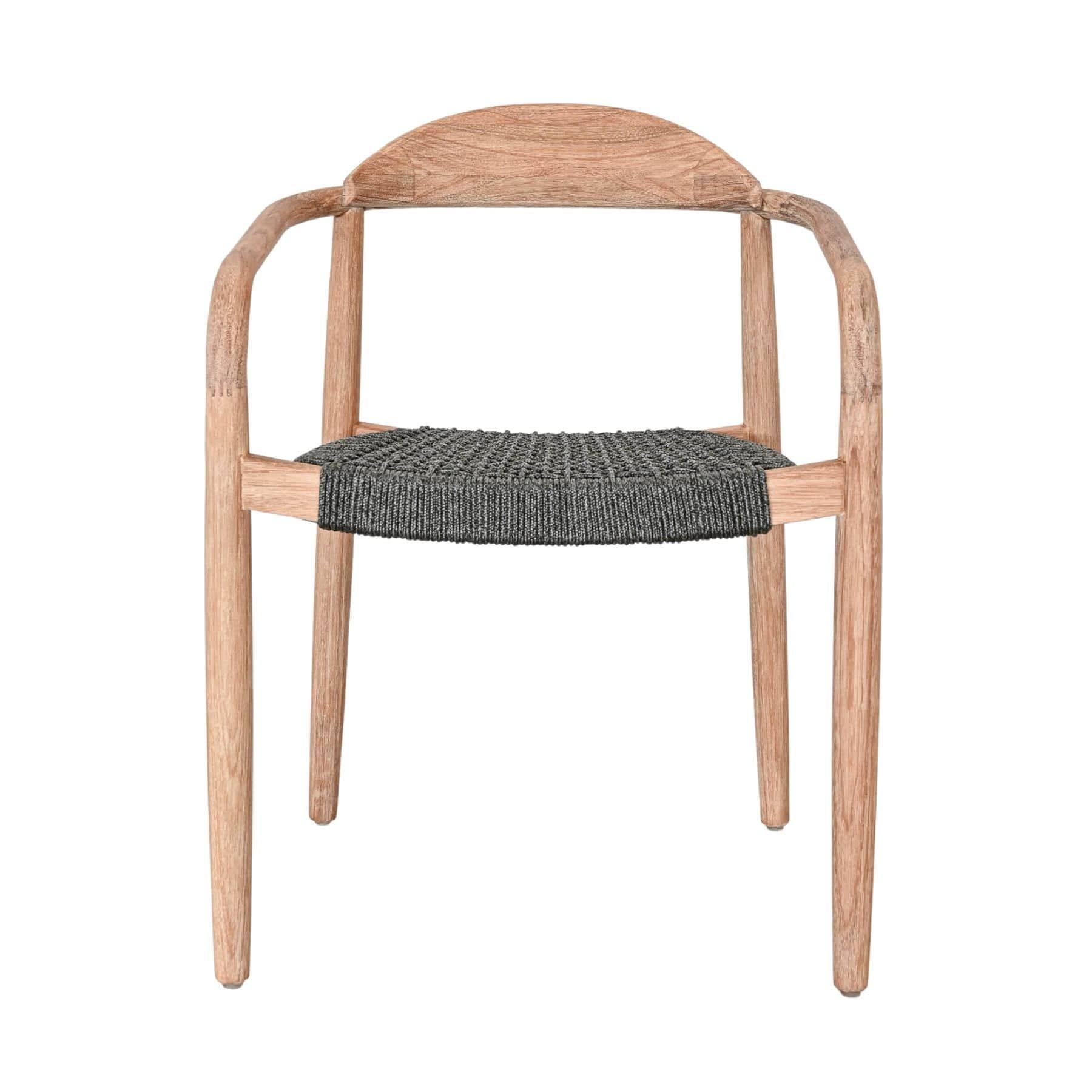 Chaise d'extérieur en eucalyptus | Grise