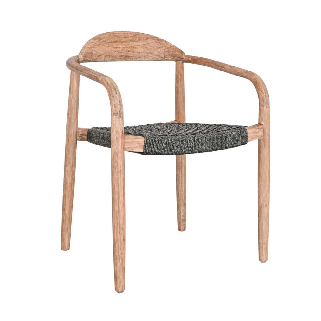 Chaise d'extérieur en eucalyptus | Grise