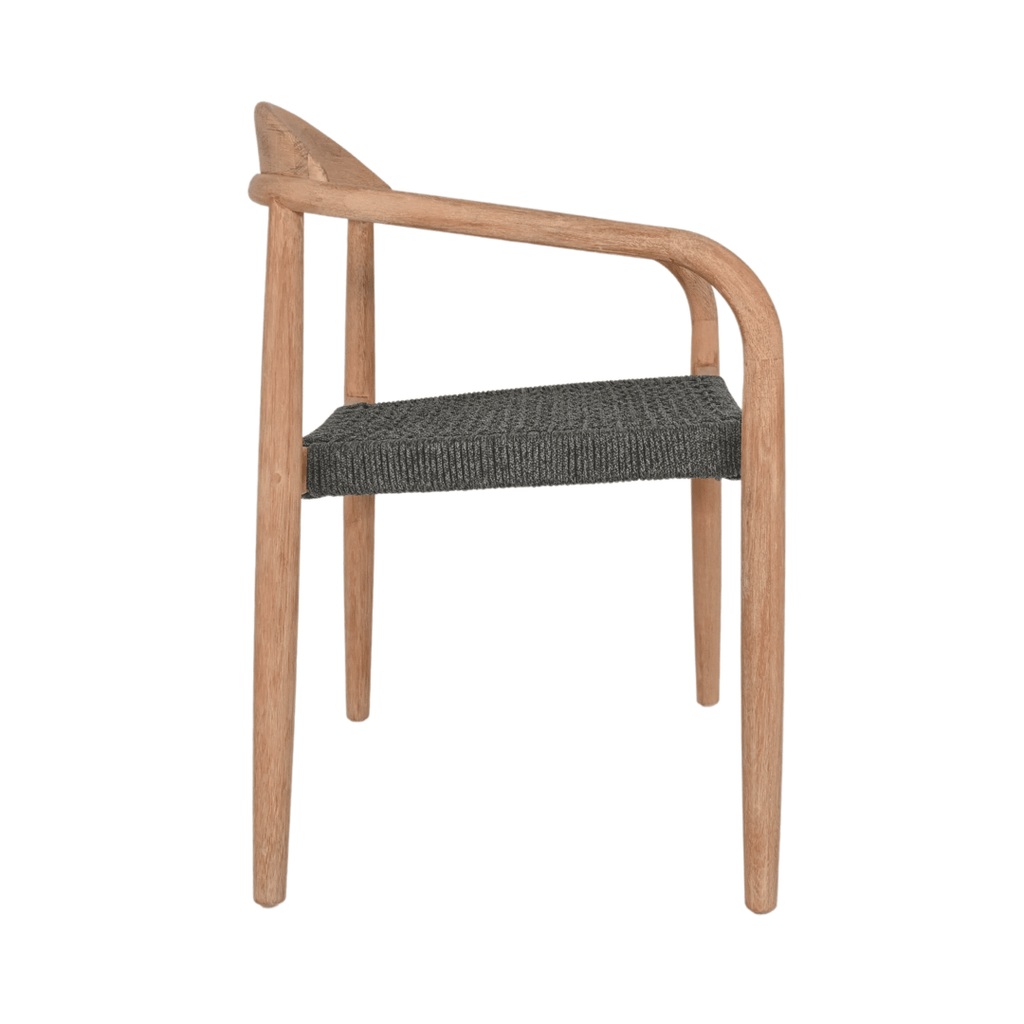 Chaise d'extérieur en eucalyptus | Grise