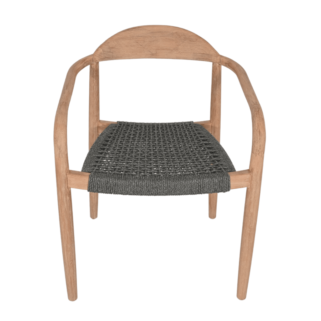Chaise d'extérieur en eucalyptus | Grise