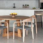 Chaise d'extérieur en eucalyptus | Grise