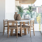 Table de salle à manger Dara en microciment | 120 cm | Sable