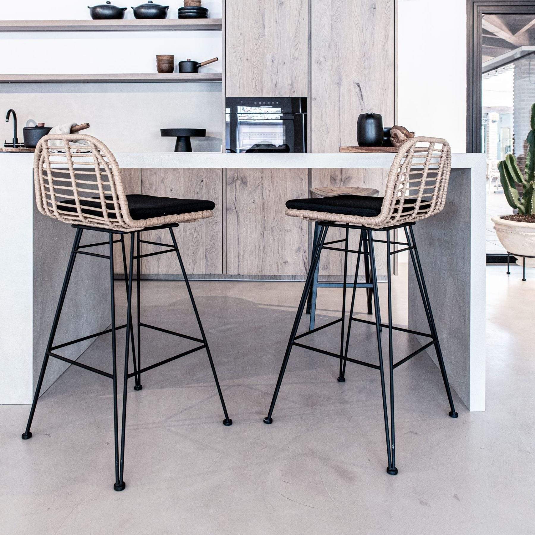 Tabouret de bar Jaipur | Noir