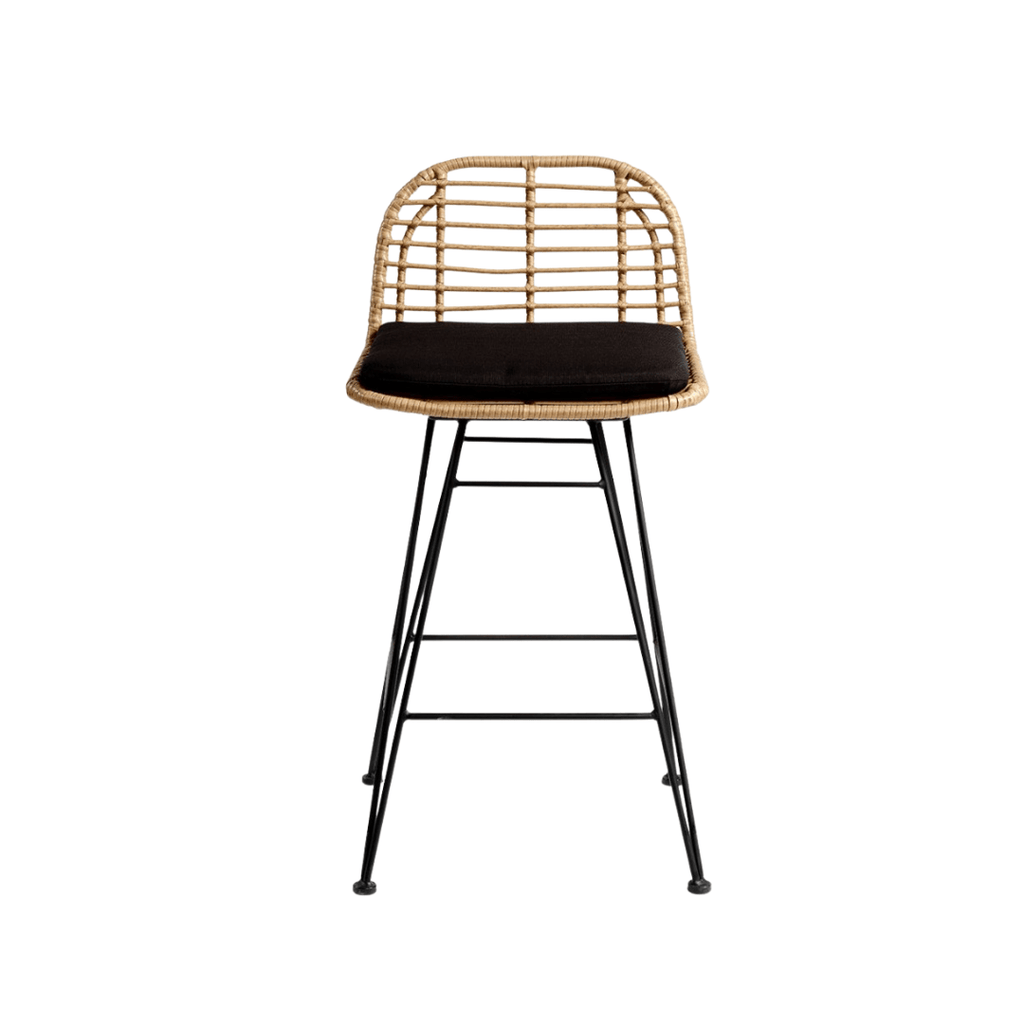 Tabouret de bar bas Jaipur | Noir