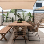 Chaise d'extérieur en rotin Jaipur | Noire