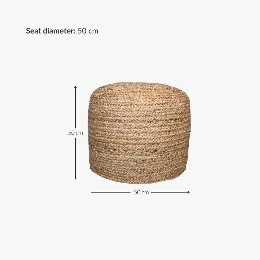 Pouf en jute | 50 x 35 cm