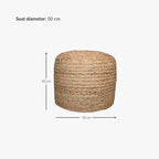 Pouf en jute | 50 x 35 cm