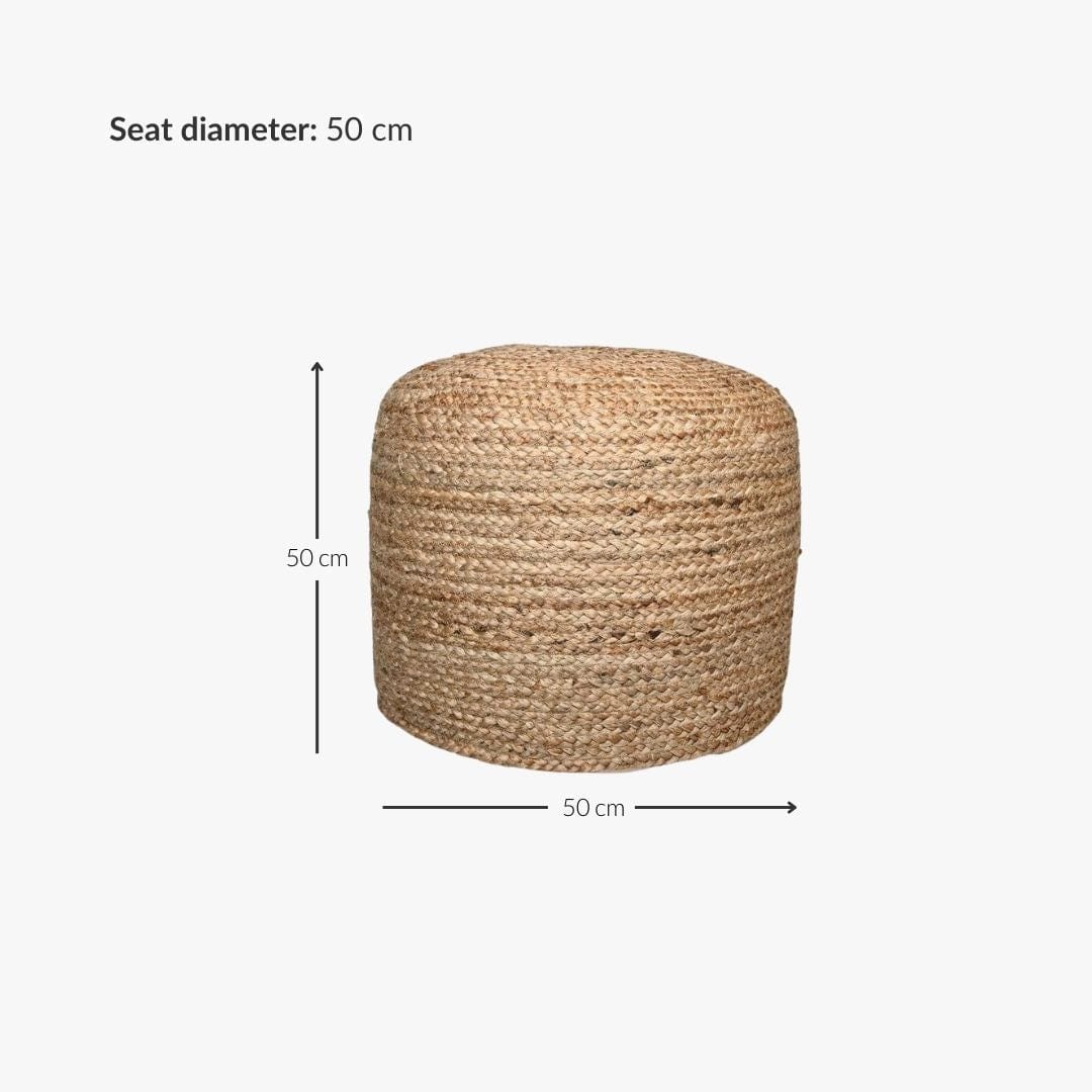 Pouf en jute | 50 x 35 cm