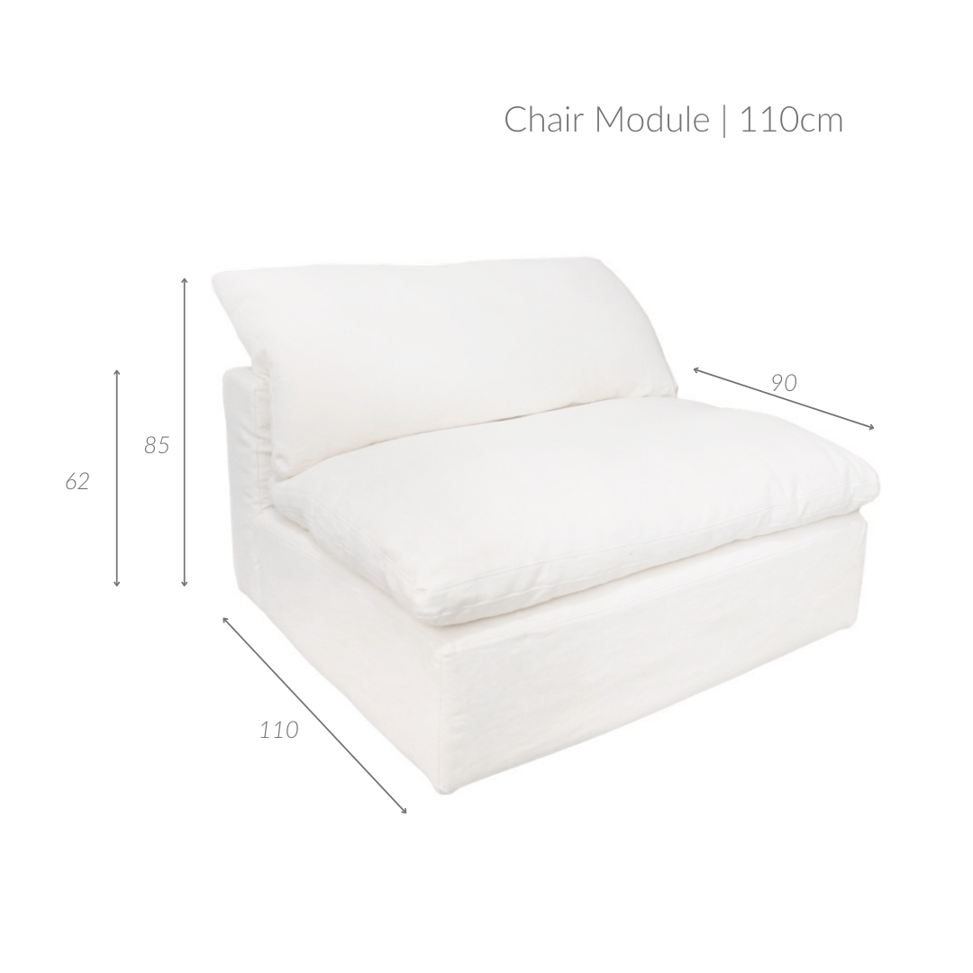 Module de chaise en lin Laguna | 110 cm