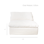 Module de chaise en lin Laguna | 110 cm