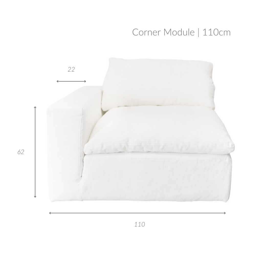 Module d'angle Laguna Linen | 110 cm