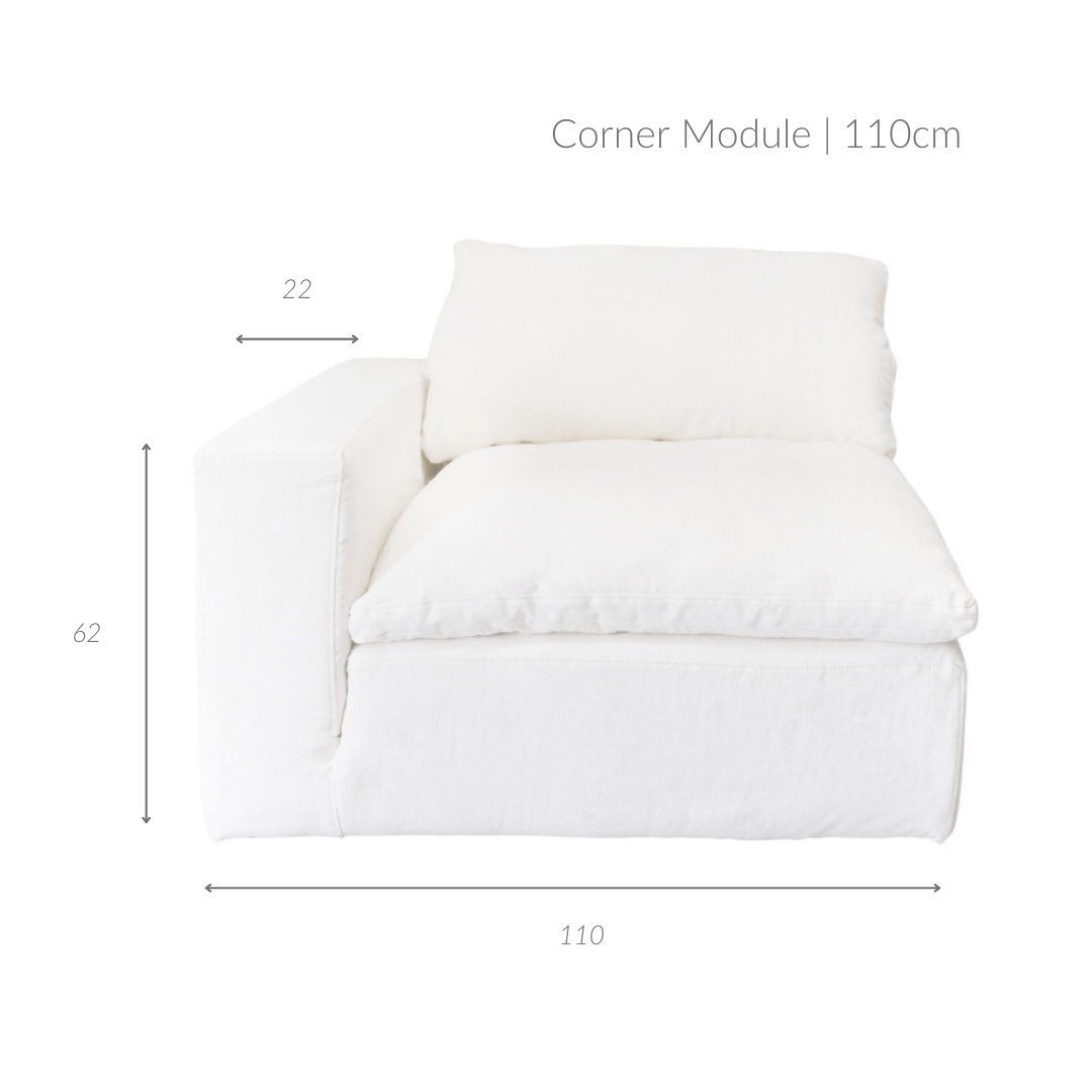 Module d'angle Laguna Linen | 110 cm