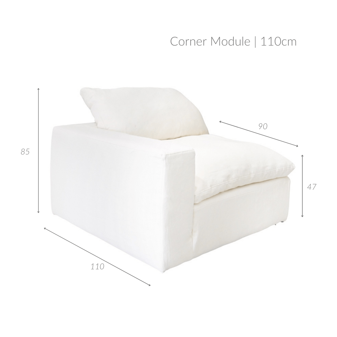 Module d'angle Laguna Linen | 110 cm