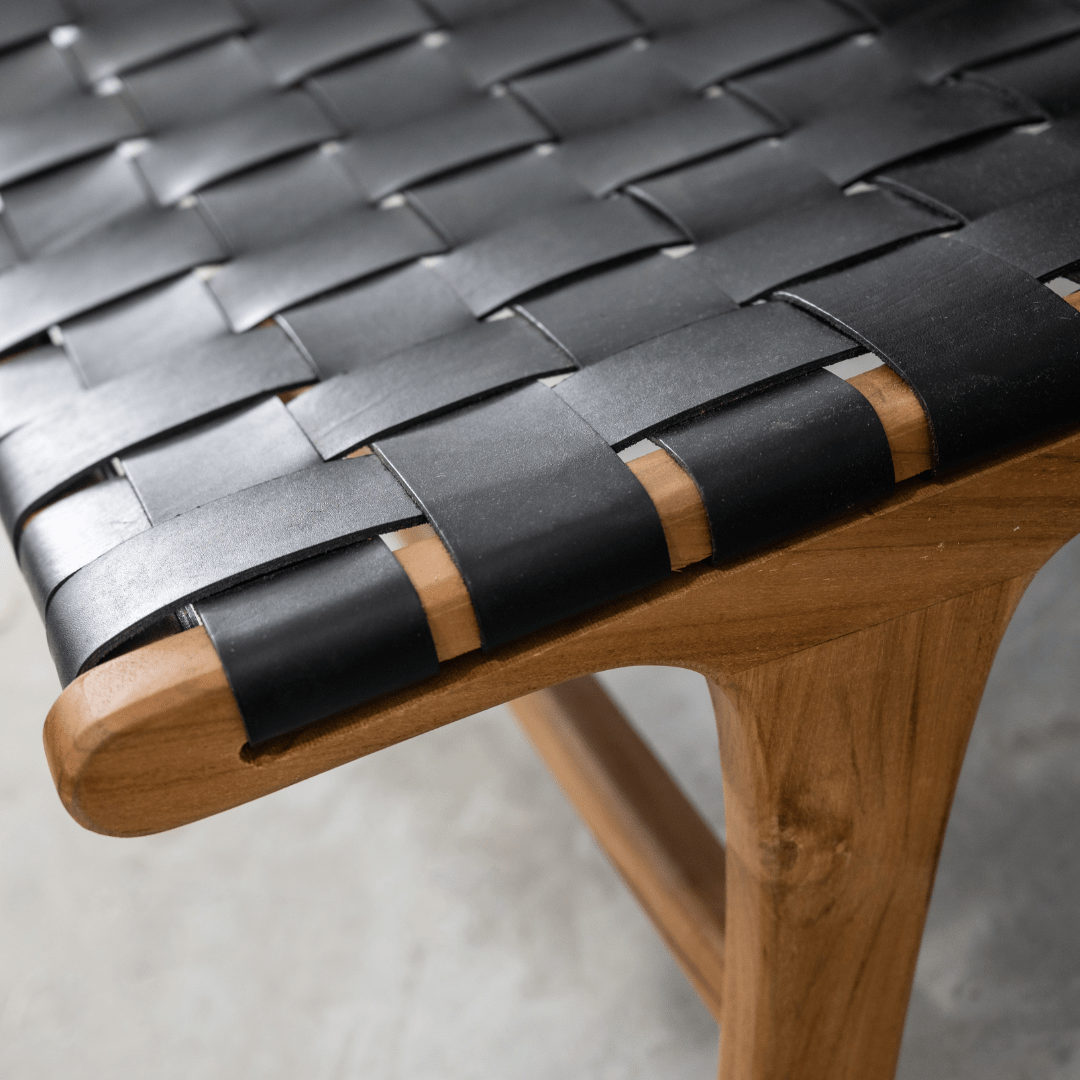 Fauteuil lounge en cuir noir