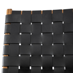 Fauteuil lounge en cuir noir