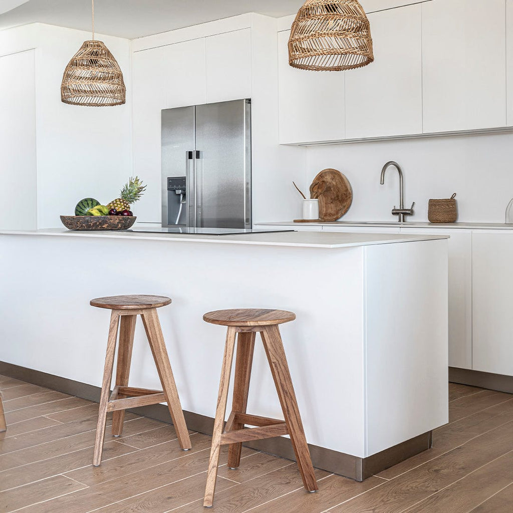 Tabouret de bar Lido en teck | 35 x 66 cm