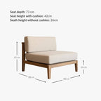 Canapé central modulaire Minorque